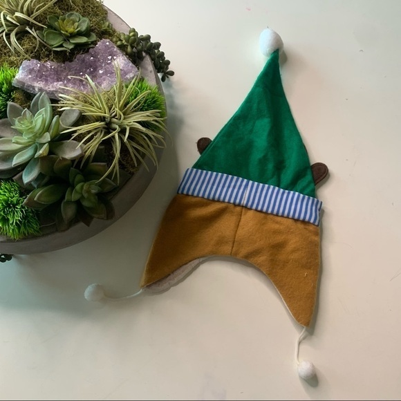 Felt Christmas reindeer hat pom-pom ear flap 12 m infant - Picture 3 of 5